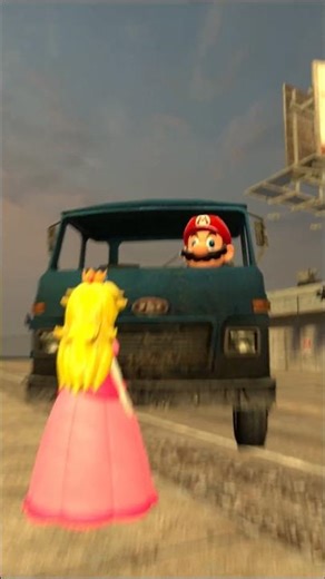 Mario drives over