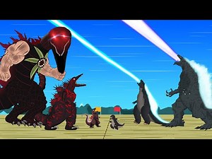 Evolution of Godzilla vs Evolved BLOODBATH SHIN GODZILLA: Monster Size Comparison?| Godzilla Cartoon