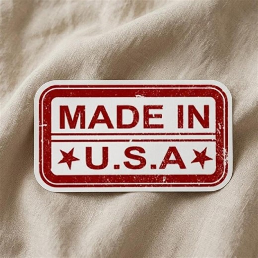 Made in USA Sticker, Patriotic American Flag Vinyl Decal, USA Pride Laptop Water Bottle Sticker
