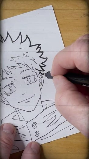 How to Draw Anime Yuji Itadori Jujutsu Kaisen 4 #anime #art #drawing #ink #draw #drawingtutorial