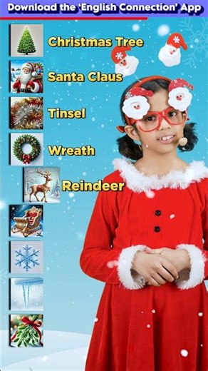 10 Christmas Words for Kids 🎅 | English Vocabulary Words, Vidya Connection #shorts