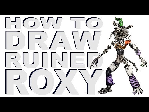 How to draw Ruined Roxy (FNaF: Security Breach)