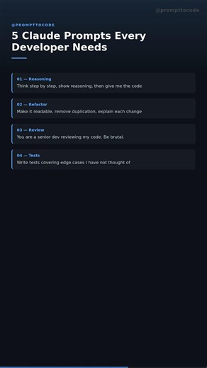 5 Claude Prompts Every Developer Needs