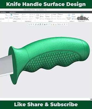 Knife handle | Creo surface tutorials | Shorts | cadx