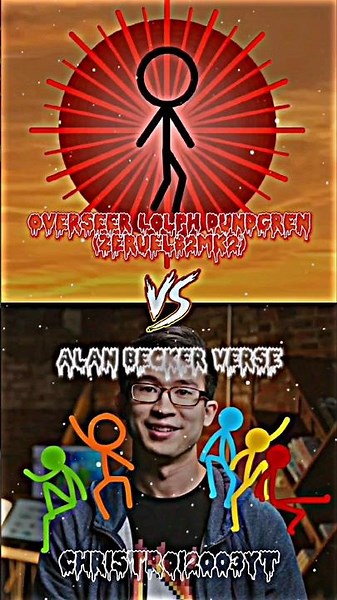 Overseer Lolph v.s Alan Becker #alanbecker #zeruel82mk2 #stickman #shorts