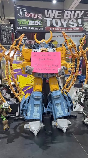 62K views · 351 reactions | We’ve got just one Unicron left at the booth here at San Diego Comic and he’s looking for good home to go to. Hurry and get to booth 632 before gone! .......#sandiego #comiccon #comiccon2024 #sdcc #sdcc2024 #fandom #cosplay #wfcunicron #tfsource #transformers #unicron #actionfigures #transformerstoys #transformerscollector #drakememes #hereforagoodtimenotalongtime | TFsource | Facebook