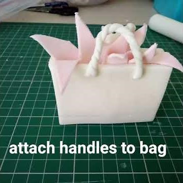 How to make fondant shopping bags