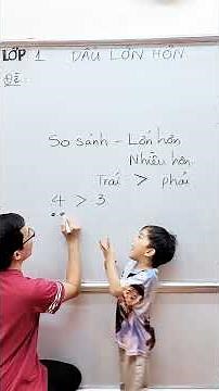 First grade math - Learning about the greater than sign - More than #maths #mathteacher