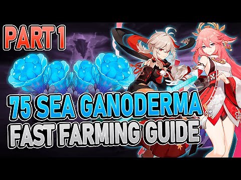 Sea Ganoderma 75 Locations Part 1 FAST FARMING ROUTE | Genshin Impact 2.0