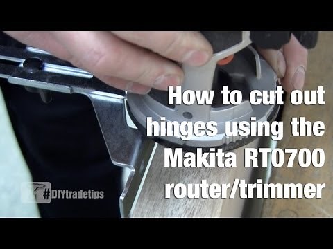 How to cut a hinge notch - Makita RT0700 demo
