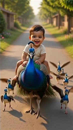 “Epic Peacock Rescue! Toddler & Majestic Peacock Save All Baby Peacocks 🦚💛 | Heartwarming Story”