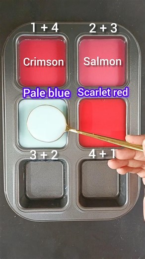 mixing light blue + bright red #paintmixing #satisfyingcolourmixing #satisfyingasmr #oddlysatisfying