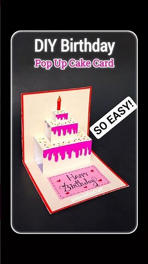 Easy Birthday Card | Birthday Pop-up Card | Happy Birthday Card Idea #diy #shorts