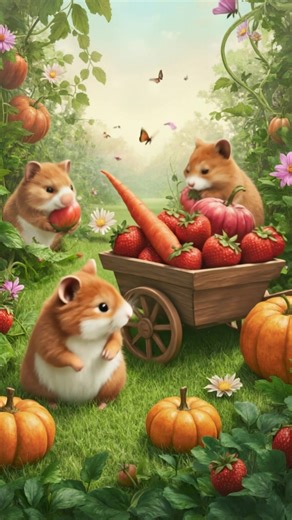 Welcome to Hamster World — a magical tiny village where fluffy hamsters live, work and enjoy their cozy little life. In this adorable world, hamsters bake cupcakes, harvest vegetables, drink coffee together and play in their tiny town. A cute fairytale animation full of fluffy characters and cozy moments. #shorts #hamster #cuteanimation #cuteworld #cartoon
