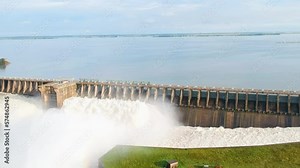 Gravity Dam Example with sluice gate open, Vaaldam South Africa