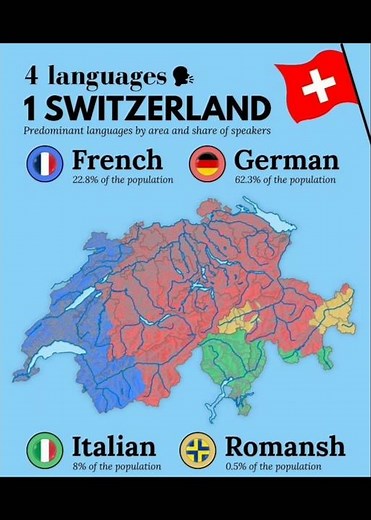 How Switzerland speaks 4 languages! 🇨🇭🗣️
