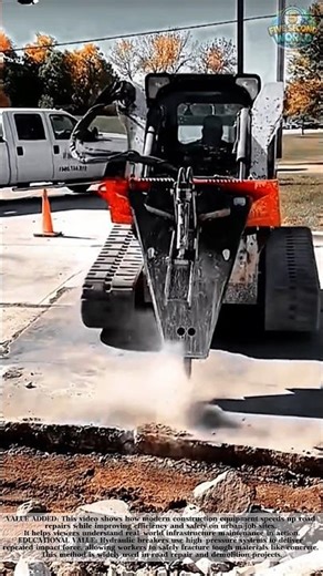 Powerful Concrete Breaker in Action on a City Sidewalk! #shorts