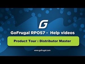 How to create a distributor | GoFrugal RPOS7 Product Tour