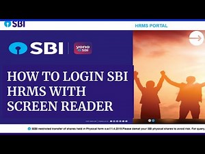 How to login SBI HRMS with screen reader