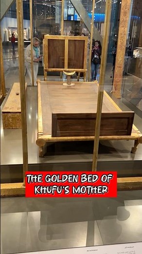 The Golden Bed of Khufu’s Mother #tutankhamun #pyramidsofegypt #egyptianmuseum #museum #egipto