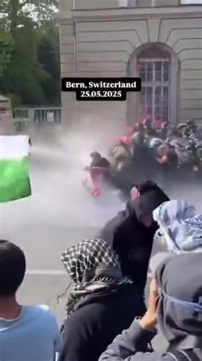 184K views · 10K reactions |  SWITZERLAND: Police officers in the Swiss capital Bern deploy water cannons, rubber bullets and tear gas to disperse violent "pro-Palestine" rioters. Well done. ️WATCH: #switzerland #zurich #Hamas #Gaza #palestine | Canada-Israel Friendship Association | Facebook