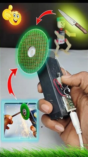 how to make DC motor with mini angle grinder 7th class science project#viral #science #shortsfeed