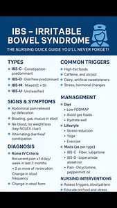 “Irritable Bowel Syndrome (IBS): High-Yield Nursing Notes You’ll...