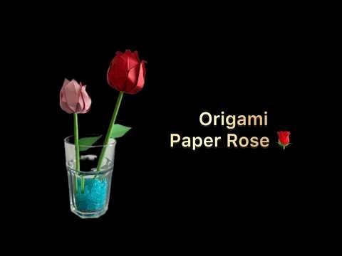 How to Make a Beautiful Paper Rose 🌹 | Origami Tutorial