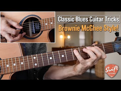 Classic 12 Bar Blues Practice Routine - Brownie McGhee Style Guitar Licks Lesson!