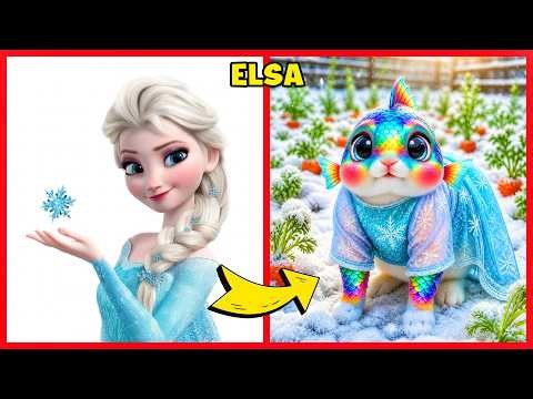 Frozen characters transformed into fish ❄️ | Guess the names of Frozen characters by their voices 🎤