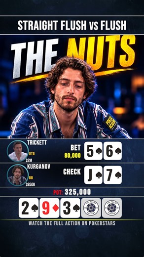 TRICKETT HITS A STRAIGHT FLUSH #poker