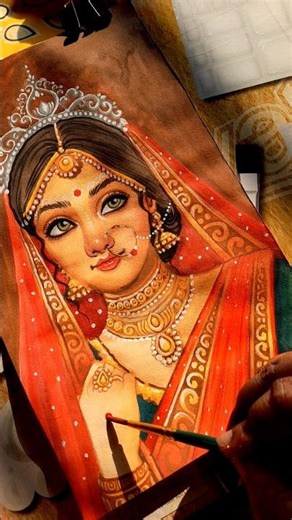 Bengali bride drawing with watercolor #art #painting #watercolorpainting #watercolor #bride #bride