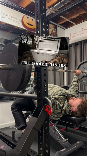 Charlie Ellis on Instagram: "HUNTING BENCH PRESS WARM UP🦌🏹 #gym #fitness #hunting"