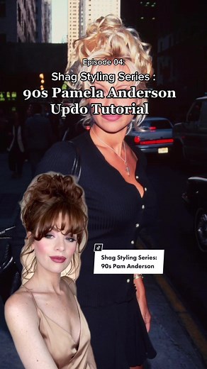 Shag Styling Series Ep. 04: the iconic Pammy Updo 💁🏼‍♀️ #pamelaanderson #pamandtommy #90s #messybun #hairtutorial #trending #hairtok
