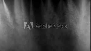 Water misting system make realistic Smoke effect floating in the air on black background, fog, vapor, smoke cloud, smoke particles, smoke explode and wind effect. 4k 120 fps footage vídeo do Stock
