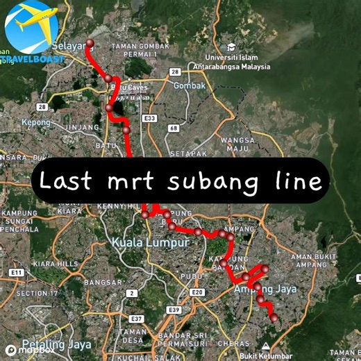 last mrt subang line from map #jomnaikmrt #prasarana #rapidkl