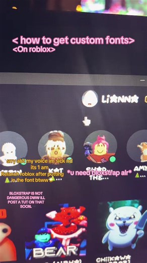 Tut on font on rblx!! #bloxstrap #roblox #font #tutorial #robloxfont | Roblox