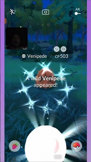 Found a Shiny Venipede in Pokémon GO. I love this Bug. 😭💗🌟 #shinypokemon #pokemongo #shinyvenipede