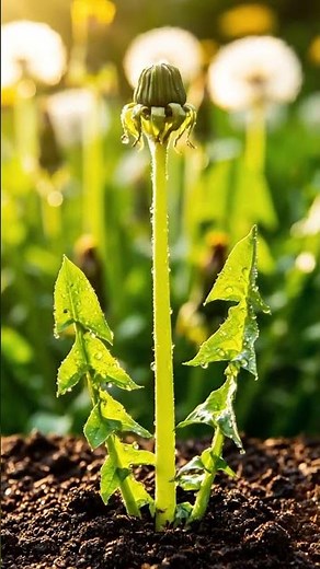 “The Most Satisfying Time-Lapse! Watch a Dandelion Grow from Seed to Bloom in 8 Seconds!” #shorts