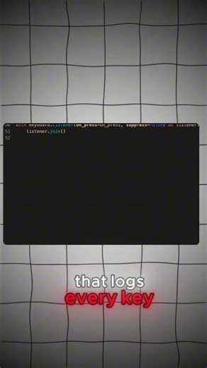 This Python Script Can See Everything You Type 😱 #tech #codeflow