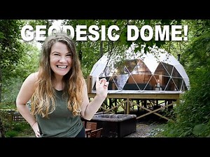 LUXURY GLAMPING DOME! Full Airbnb Geodesic Dome Tour