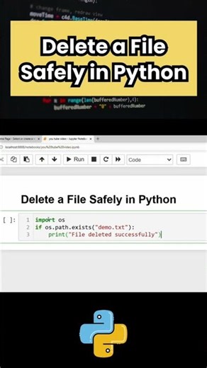 Delete a File Safely in Python | How to Remove File using Python #shorts #coding #dataanlysis