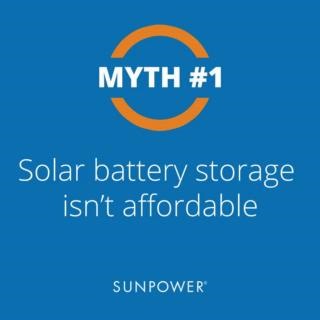 Can you separate fact from fiction? Put your knowledge to the test by reading over these common solar battery storage myths in our newest SunPower blog post. http://ow.ly/PeHR50NFlOs #Solar #SolarBattery #MythBuster | SunPower