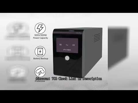 500VA 300W UPS Power Supply 120V Battery Backup Surge Protection with 3 Outlets for Home and Office