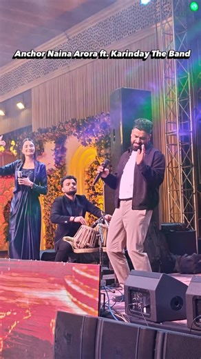 Anchor Naina Arora 🎤 on Instagram: "Turning a doctors’ reception into a night to remember 🤍✨ Anchor Naina Arora💝 with @teji_bajwa (@karindaytheband ) — Live singing, DJ vibes & seamless hosting for Dr. Jashan & Dr. Shreya 💫"