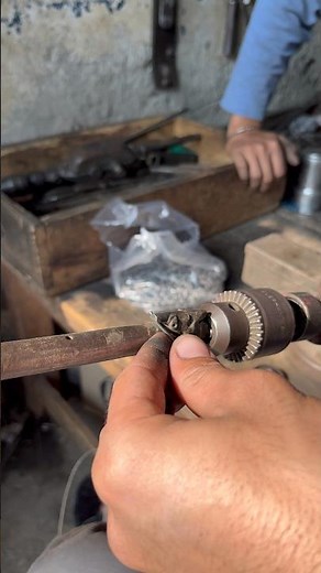 Simple Steel Wire Spring Making on Drill Machine | Easy DIY Technique #diy #shorts