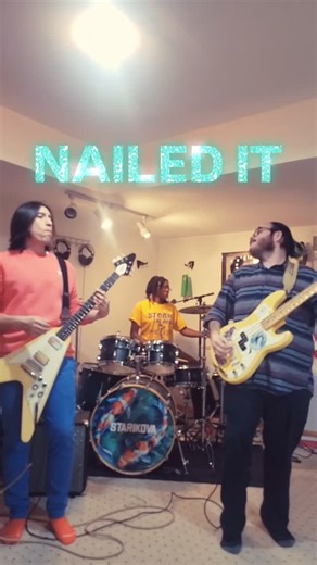 Starikova on Instagram: "METRONOME CHALLENGE. Editing this video took too long. Editing this video took longer than writing the actual song! [produced, mixed and mastered by @doug__gallo ] You should like this video just for that fact alone 👆 #igniteDevil - have you gotten your shirt with the artwork yet? Ask us about it! Nini’s got the click in her ears and the boys have to come in on time without her keeping time -just like the studio version, but LIVE Never writing in 6/4 again. Until