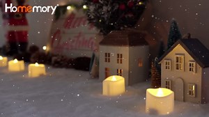 Homemory Timer Tea Lights Candles Battery Operated, 6H Timer Built-in, Auto On Daily, Flameless LED Tealight Votives for Table Centerpieces, Lantern, Holiday Decor, Warm Lamp, No Remote, 24-Pack