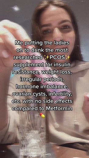 Inositol is the most researched supplement for PCOS and for a reason! Studies have shown that it can help with many PCOS symptoms, like insulin resistance, weight gain, hair loss, cravings, and much more! ##pcos##pcosawareness##pcossupplements