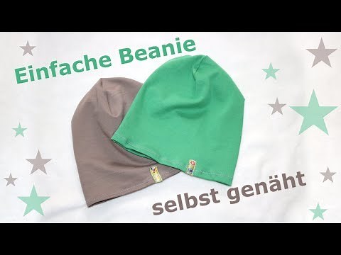Einfache Beanie nähen - ohne Bündchen